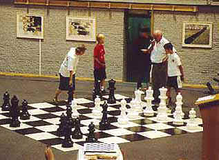 The Exhibition Space and giant Chess.
photo: Jean-Pierre Vingerhoed
