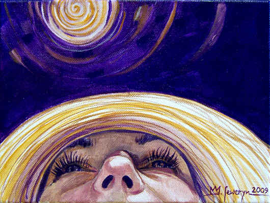 "Spotkanie z Ksi�ycem", akryl, 2009