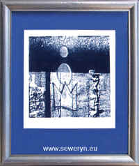 Staroytna krlowa, litografia, 10x10cm, 2000