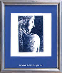 Krlewska piecz, litografia, 10x10cm, 2000 - Magorzata Seweryn